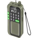 Bluetooth Şarjlı Radyo USB & Tf Kart Okuyucu Deprem Çantasına Uygun Fm Radyo, Haki