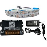Bluetooth Telefon Kontrollü Rgb Şerit LED Set 5050 Ledli 3çipli 10METRE IP20 - 10 m
