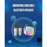 Bluetooth, Usb Aux Girişli Çok Fonksiyonlu Karaoke Hoparlör