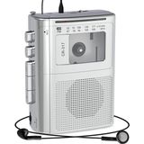 Bluetooth Vericili Taşınabilir Kaset Çalar Kaydedici, AM FM Walkman Kaset Çalar Kulaklık Jakı ve Büyük Hoparlörlü, Mikrofon Jakı, 2 x AA Pil Kumandalı Kaset Bant Oynatıcı Ev, Park için
