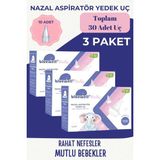 Bluewell 3x Otribebe Brunobaby Weebaby Uyumlu Nazal Aspiratör Yedek Uç Burun Aspiratörü Ucu Yumuşak Uç 10'lu - 30