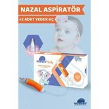 Bluewell Nazal Burun Aspiratörü +2 Adet Aspiratör Yedek Uç Bebek Burun Temizleyici Otribebe Bruno Baby Uyumlu