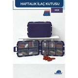 Bluewell Orthopedıcs Products Haftalık Taşınabilir Ilaç Saklama Kutusu 10 Bölmeli Taşınabilir 7 Günlük Seyahat Hap Vitamin Saklama Düzenleyici Kitlenir Kapak Organizer - Mor