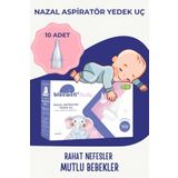 BLUEWELL ORTHOPEDICS PRODUCTS Otribebe Brunobaby Weebaby Uyumlu Nazal Aspiratör Yedek Uç Burun Aspiratörü Ucu Yumuşak Uçlu 10'lu