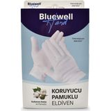 Bluewell Pamuklu Eldiven Şık Tasarımlı Dayanıklı Kullanım İçin Beyaz Large