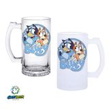 Bluey Kulplu Bira Bardağı Buzlu Veya Şeffaf Seçenekli 0277