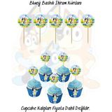 Bluey Temalı Tema Uygun Ikram Kürdanı 10 Adet - 20 Adet - Renkli