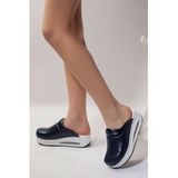 Blum Sabo Terlik Kadın Lacivert Airmax Ortopedik Sabo Terlik