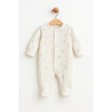 Blumi Kids Organik Patikli Bebek Tulum - Always Dream - Ekru - 0 - 3 Ay