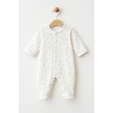 Blumi Kids Organik Patikli Bebek Tulum - Grow In Love - Bej - 0 - 3 Ay