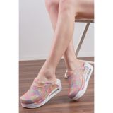 BLUMSABOTERLİK Batik Desenli Kadın Sabo Air Max Ortopedik Anatomik Hastane, Doktor, Hemşire, Aşçı Terliği, Mor, 40