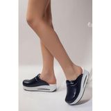BLUMSABOTERLİK Lacivert Airmax Taban Kadın Tam Ortopedik Anatomik Hastene,doktor,hemşire,aşçı Sabo Terlik, 35