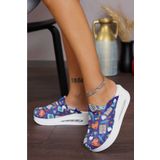 BLUMSABOTERLİK Lacivert Sağlık Desen Kadın Airmax Ortopedik Anatomik Hastene, Doktor, Hemşire, Aşçı Sabo Terlik
