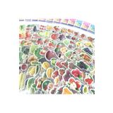 Bluoksweet 5 Sayfa Çoklu Adet Figür Meyve Sebze Fruit Çocuk Çıkartma Sticker Defter Yapıştır Etiket