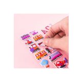 Bluoksweet 5 sayfa çoklu adet figür spor arabalar taşıtlar otobüs çocuk çıkartma sticker defter yapıştır etiket
