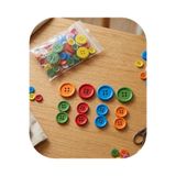 Bluoksweet 60 adet karışık ahşap renkli düğme