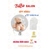 Blur Home BOBO Balon Çift Ağızlı 30 İnç (76 cm) Dev Şeffaf Esnek (2'li Paket) - Pera Balon