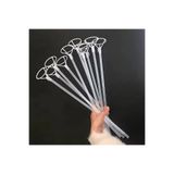 Blur Home Pera Balon Sabitleme Çubuğu + Başlık Seti - 60 cm - Şeffaf (10'lu Paket)