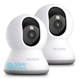 blurams Ev Güvenliği için Kameralar, Telefon Uygulamalı 2K Pet Kamera, 360 ° PTZ İç Mekan Kameraları, 2 Yönlü Konuşma, Hareket İzleme, Renkli/IR Gece Görüşü, Bulut ve SD, Alexa ile Çalışır (2Paket