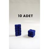 Blurix Mini Sonsuz Küp Infinity Küp – Stres Atıcı, Eğlenceli ve Taşınabilir Fidget Oyuncağı (10 Adet) - Gece Mavisi