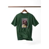 Blurry Baskılı - Premium Kumaş Oversize Erkek Tişört Haki