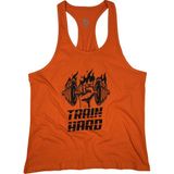 Bluu 4109 Turuncu Fitness Gym Tank Top Erkek Sporcu Atleti