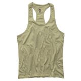 Bluu Basic Bej Fitness Gym Tank Top Erkek Sporcu Atleti