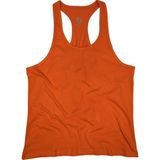 Bluu Basic Turuncu Fitness Gym Tank Top Sporcu Atleti Rahat Kesim ve Nefes Alabilir Kumaş - 2XL