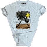 Bluu Baskılı Tişört Outdoor Normal Kalıp Tshirt - 2XL - Beyaz