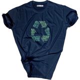 Bluu Baskılı Tişört Outdoor Normal Kalıp Tshirt - 2XL - Lacivert