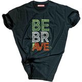 Bluu Baskılı Tişört Outdoor Normal Kalıp Tshirt - 2XL - Siyah