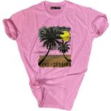 Bluu Baskılı Tişört Outdoor Normal Kalıp Tshirt - Pembe