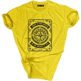 Bluu Baskılı Tişört Outdoor Normal Kalıp Tshirt - Sarı