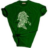 Bluu Baskılı Tişört Outdoor Normal Kalıp Tshirt - XL - Yeşil