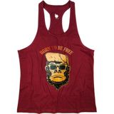 Bluu Bornfree Fitness Gym Tank Top Sporcu Atleti - XL - Bordo