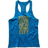 Bluu Brooklyn Mavi Fitness Gym Tank Top Erkek Sporcu Atleti