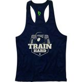 Bluu Fitness Gym Tank Top Lacivert Renkli Sporcu Atleti Nefes Alabilir Kumaş Yapısı