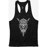 Bluu Fitness Gym Tank Top Siyah Sporcu Atleti Yüksek Pamuklu Nefes Alabilir Kumaş - XL