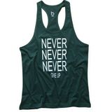 Bluu Fitness Gym Tank Top Yeşil Sporcu Atleti Yüksek Pamuklu Nefes Alabilir Kumaş