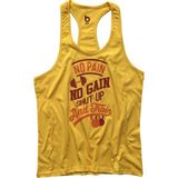 Bluu Fitness Sporcu Atleti Shut Up Sarı Tank Top Kadın İçin Rahat ve Şık Tasarım - XL