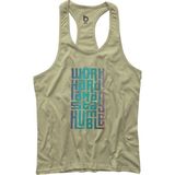 Bluu HMBLE Bej Fitness Gym Tank Top Erkek Sporcu Atleti