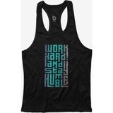 Bluu Hmble Siyah Fitness Gym Tank Top Sporcu Atleti Nefes Alabilir Kumaş ile Rahat Kesim