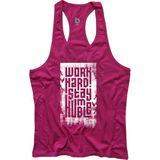 Bluu HMBLW Beyaz Fuşya Fitness Gym Tank Top Erkek Sporcu Atleti