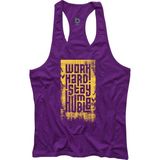 Bluu HMBLW Mor Sarı Fitness Gym Tank Top Erkek Sporcu Atleti