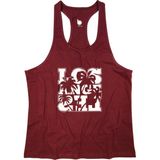Bluu Lapalm Bordo Fitness Gym Tank Top Erkek Sporcu Atleti
