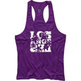 Bluu Lapalm Mor Fitness Gym Tank Top Erkek Sporcu Atleti