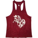 Bluu Mandalaw Fitness Gym Tank Top Sporcu Atleti - Bordo