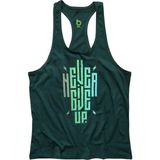 Bluu Ngup-W Yeşil Fitness Gym Tank Top Sporcu Atleti Nefes Alabilir Kumaş Şık Tasarım
