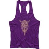 Bluu OWL Mor Fitness Gym Tank Top Erkek Sporcu Atleti