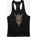 Bluu OWL Renkli Fitness Gym Tank Top Erkek Sporcu Atleti